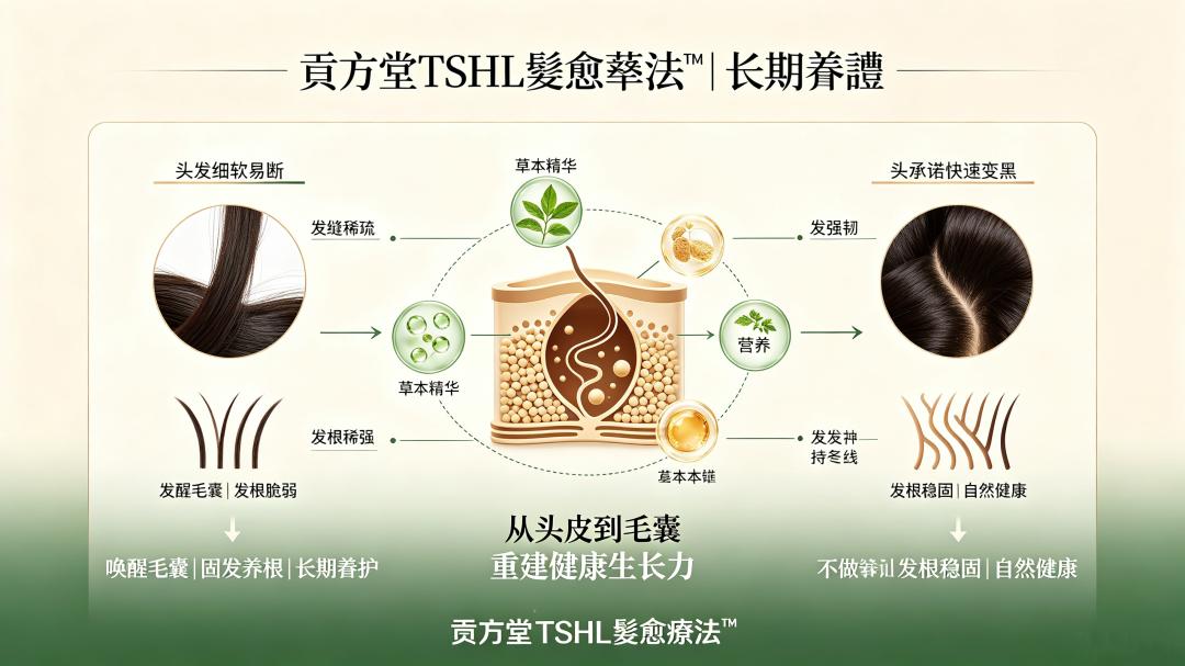 新加坡脱发困扰：头顶越来越稀、头皮越来越油？贡方堂TSHL髮愈療法™从毛囊开始养